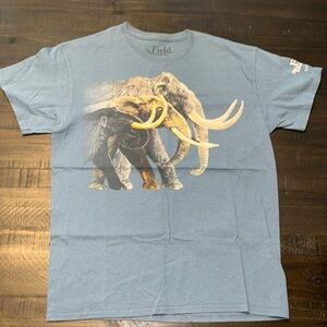 2010 Field Museum Chicago Mammoth Graphic Short Sleeve T-Shirt - Blue Unisex Med